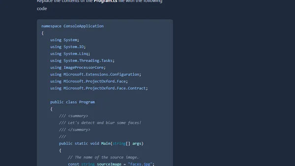 Detect and Blur Faces with .NET Core and Face API