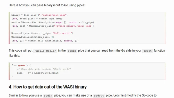 Running Go code from Elixir Using Web Assembly