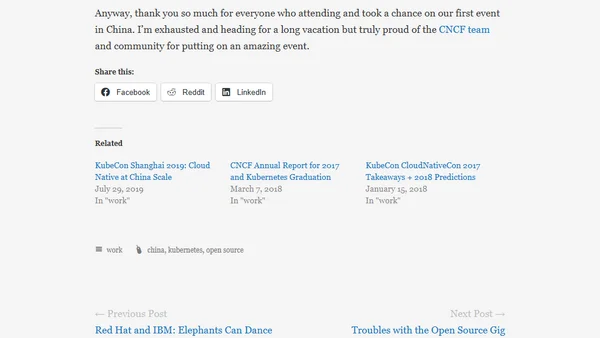 First KubeCon CloudNativeCon in China