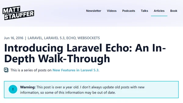 Introducing Laravel Echo: An In-Depth Walk-Through