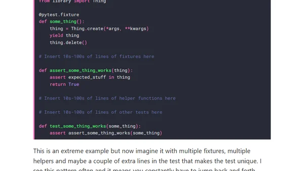Avoid indirection in tests at all costs