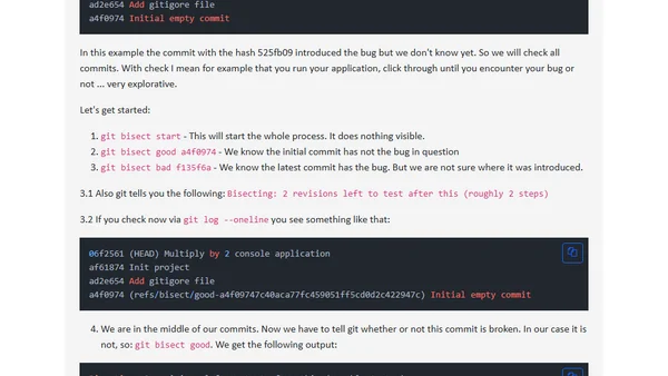 How to hunt down bugs with git bisect