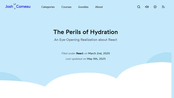 The Perils of Hydration