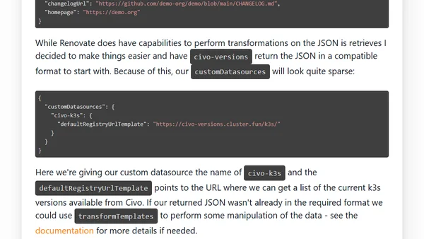 Custom Renovate datasource