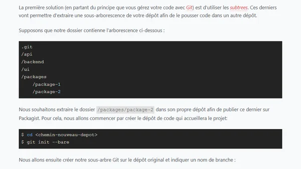 Publier des dépendances PHP sur Packagist dans un projet monorepo