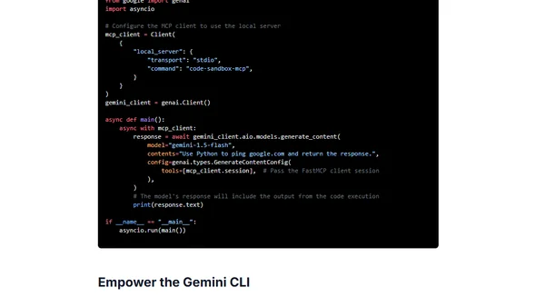 Code Sandbox MCP: A Simple Code Interpreter for Your AI Agents