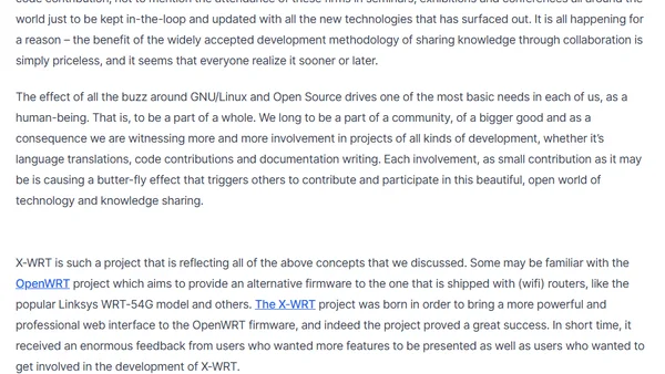 Development in Open Source