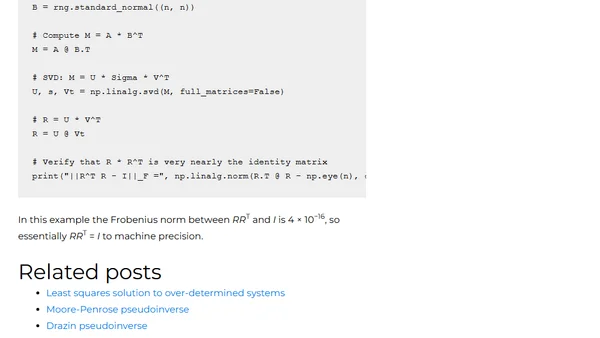 Aligning one matrix with another