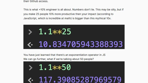 Become a +10% engineer