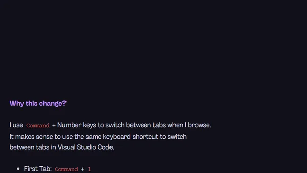 Customised (and effective) Visual Studio Code keyboard shortcuts for Mac and Windows