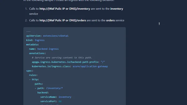 AKS & Application Gateway: Expose more than one service in an ingress resource