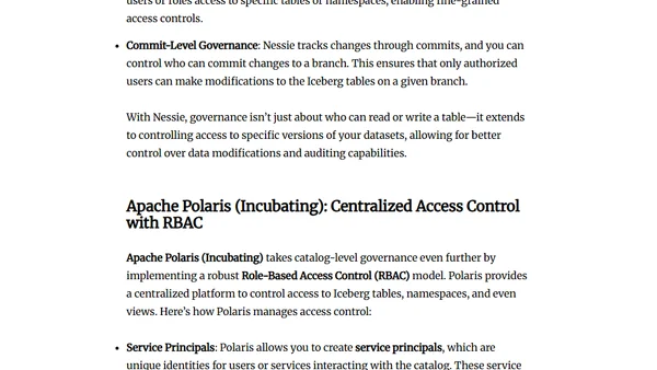 A Brief Guide to the Governance of Apache Iceberg Tables