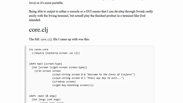 The Caves of Clojure: Part 1