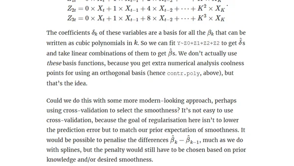 Code archaeology: polynomial distributed lags