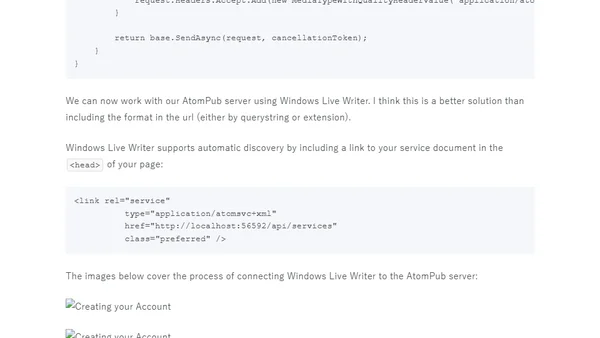 Publishing content with AtomPub and ASP.NET Web API - Part 2