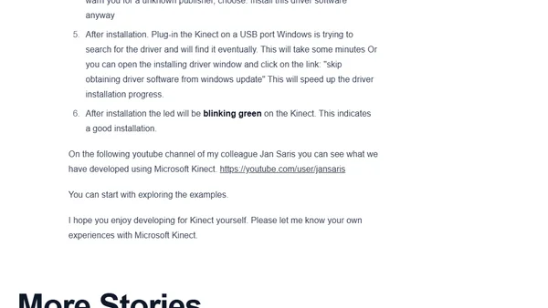 Install Microsoft Kinect on PC