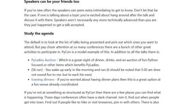 Tips for your first tech conference