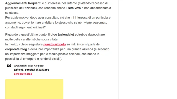 Lo sviluppo di un sito web