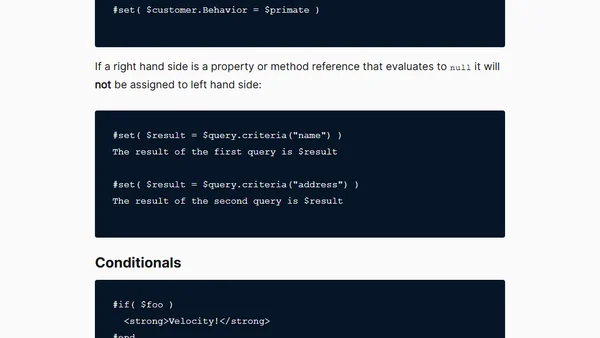 Velocity Template Language 101
