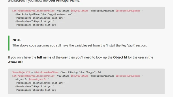 Using Azure Key Vault with PowerShell - Part 1