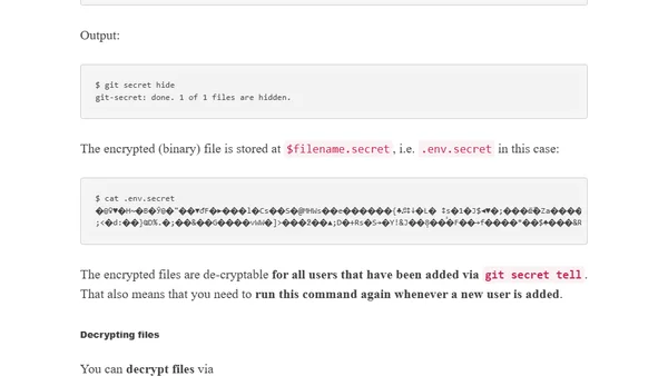 Use git-secret to encrypt secrets in the repository [Tutorial Part 6]