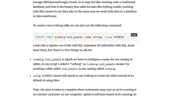 Brief Hands on Intro to Apache Iceberg