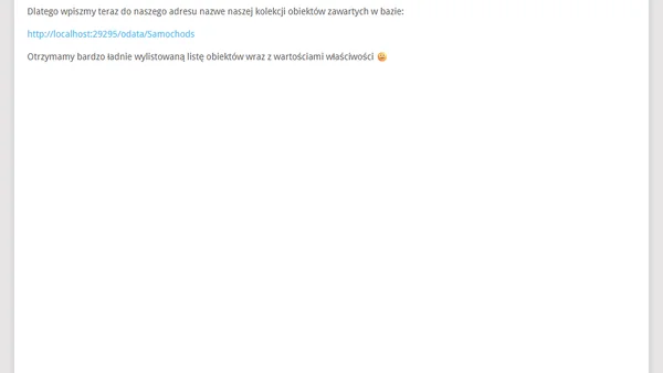 Wprowadzenie do web serwisów ODATA na platformie .NET