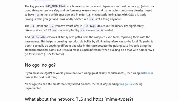 Go docker images: small and simple