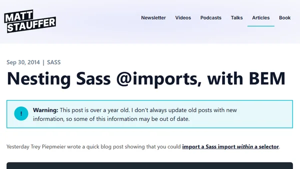 Nesting Sass @imports, with BEM