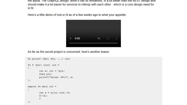 Status update, April 2020