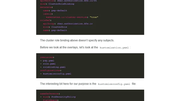 Kubernetes pod security policies