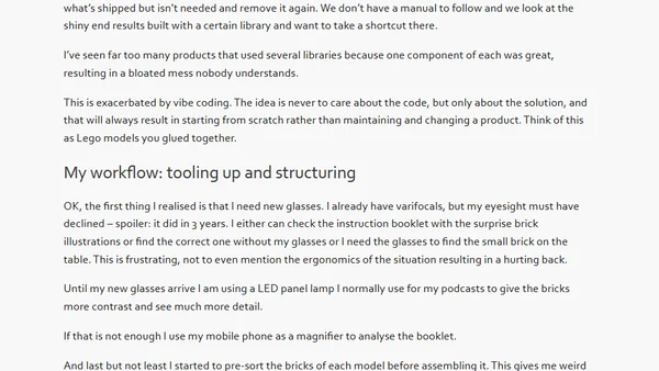 Building my faux lego advent calendar feels like current software development