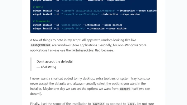 The Windows Package Manager