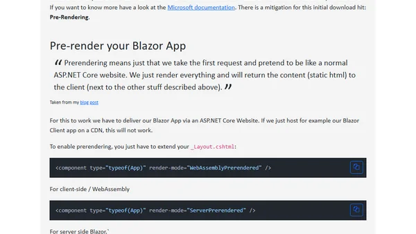 Blazor Performance Tuning - Good practices and advanced use cases