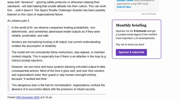 The Normalization of Deviance in AI