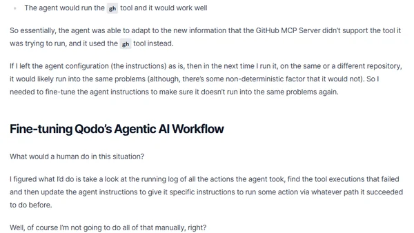 Auto fine-tuning Agentic Workflow with Qodo CLI
