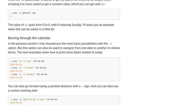 Date Arithmetic in Bash