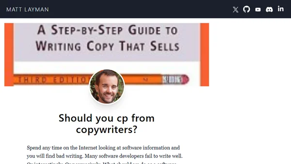 Should you cp from copywriters?