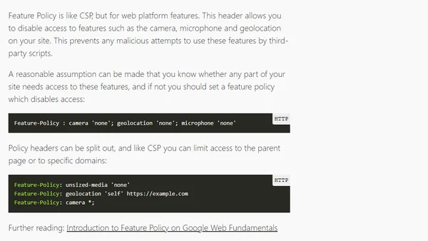 HTTP Headers for fast & secure static sites