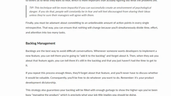 How to distort Scrum until it no longer works