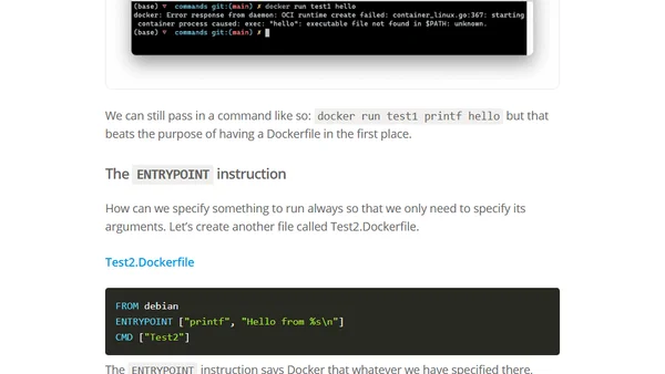A closer look at commands and args in Docker containers