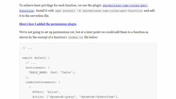 Great Defaults for a Serverless Framework Project with TypeScript