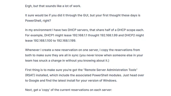 DHCP Reservations: No Cluster? No Problem!