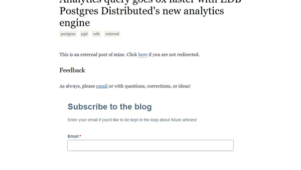 Analytics query goes 6x faster with EDB Postgres Distributed's new analytics engine