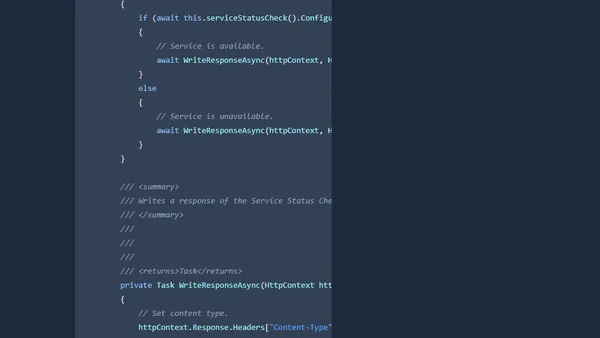 .NET Core Health Endpoint Monitoring Middleware