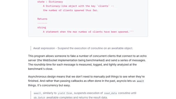 Benchmarking WebSocket Servers with Python!