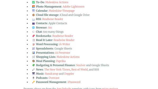 Apps defaults in 2024