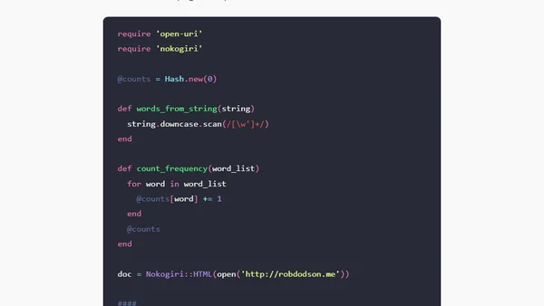 Building a Simple Scraper with Nokogiri in Ruby