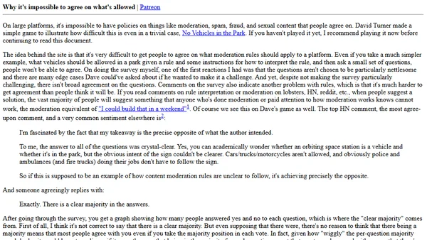 Why it's impossible to agree on what's allowed
