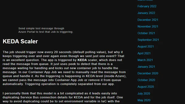 Event Driven Azure Container App Jobs